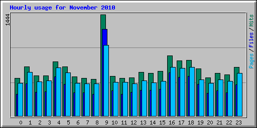 Hourly usage for November 2010