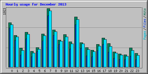 Hourly usage for December 2013