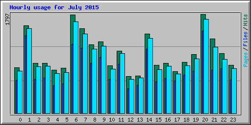 Hourly usage for July 2015