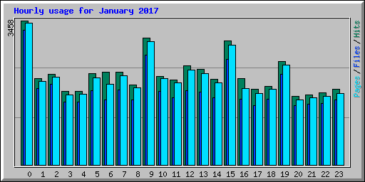 Hourly usage for January 2017