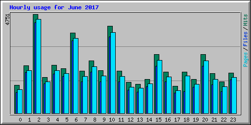 Hourly usage for June 2017