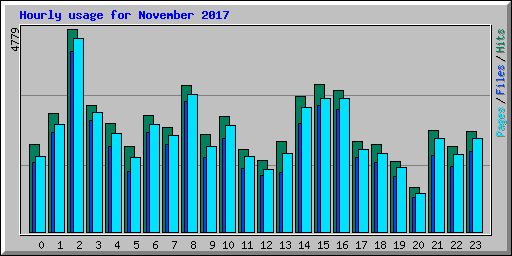 Hourly usage for November 2017