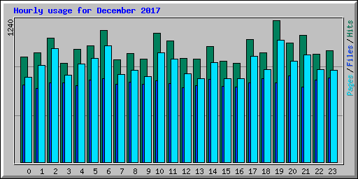 Hourly usage for December 2017